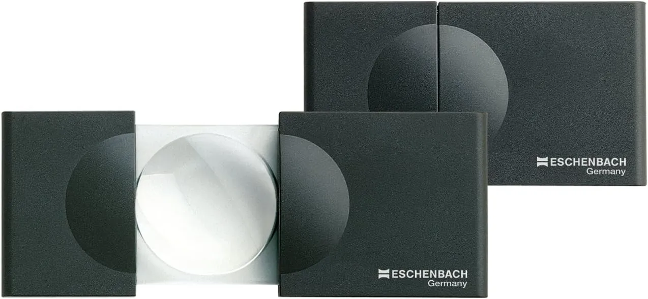 Eschenbach 1711 ESCHENBACH Pocket Magnifier Slide-Out Magnifying Glass 5X Made in Germany