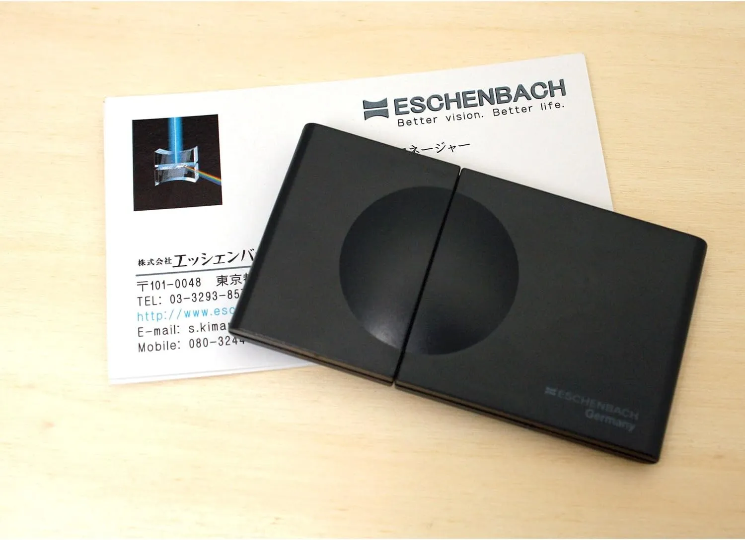 Eschenbach 1711 ESCHENBACH Pocket Magnifier Slide-Out Magnifying Glass 5X Made in Germany