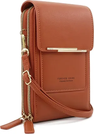 Esimileeya Small Compact Cell Phone Crossbody Bags for Women Trendy Purses Touchscreen Shoulder Bag with Credit Card Slots