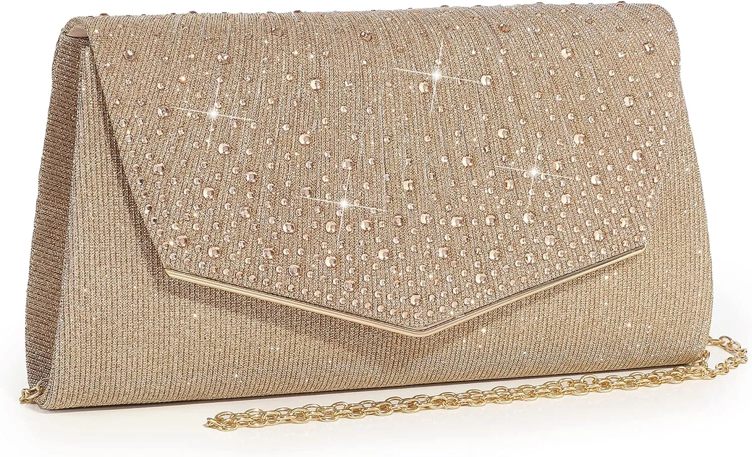 Evening Bag for Women Glitter Rhinestone Wedding Evening Purse Crystal Envelope Clutch Crossbody Shoulder Bags
