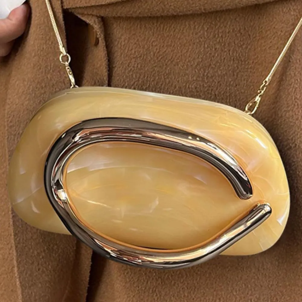 Evening Clutch Purses for Women Formal Unique Crossbody Purse Gold Closure Box Clutch Handbag Small Y2K Shoulder Bag