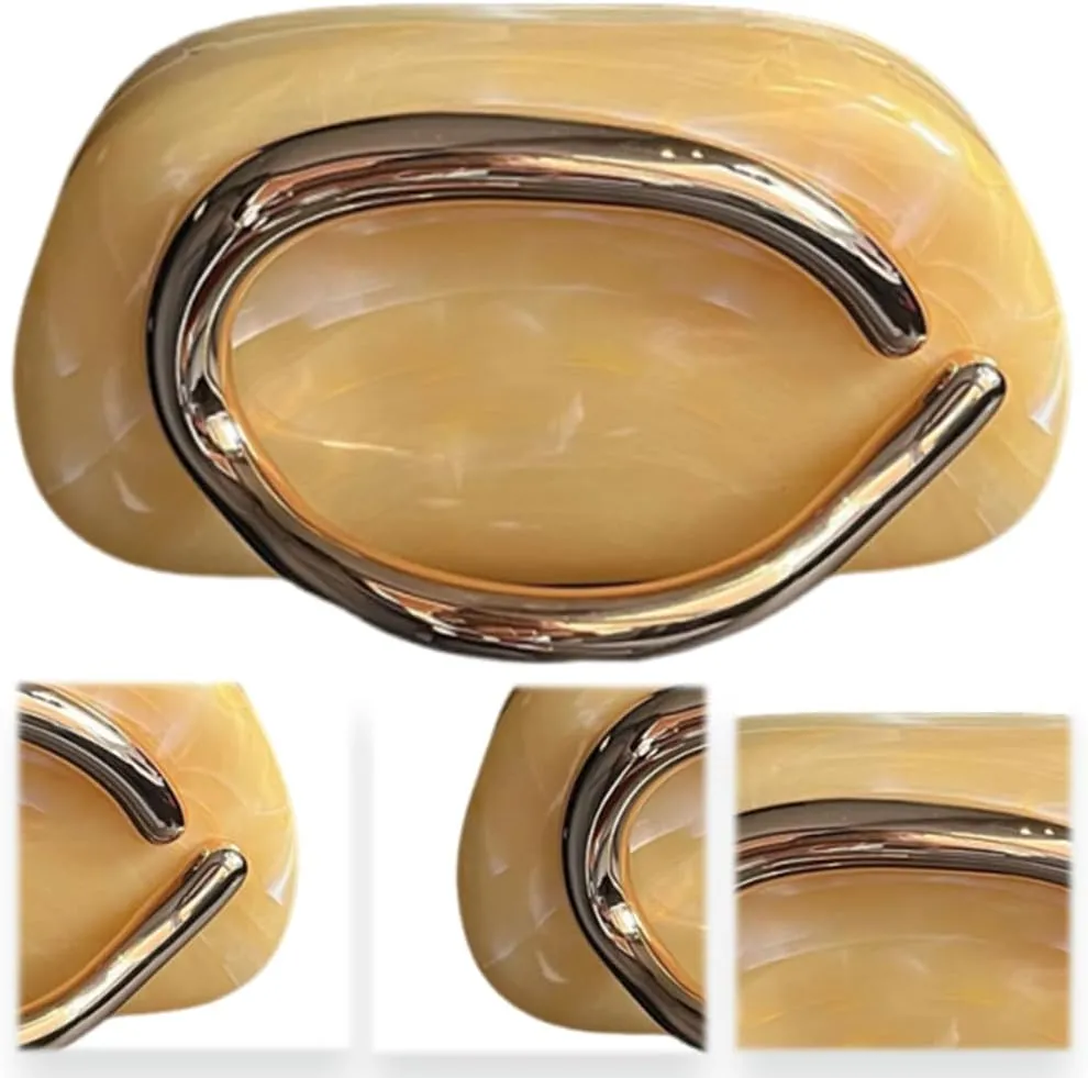 Evening Clutch Purses for Women Formal Unique Crossbody Purse Gold Closure Box Clutch Handbag Small Y2K Shoulder Bag