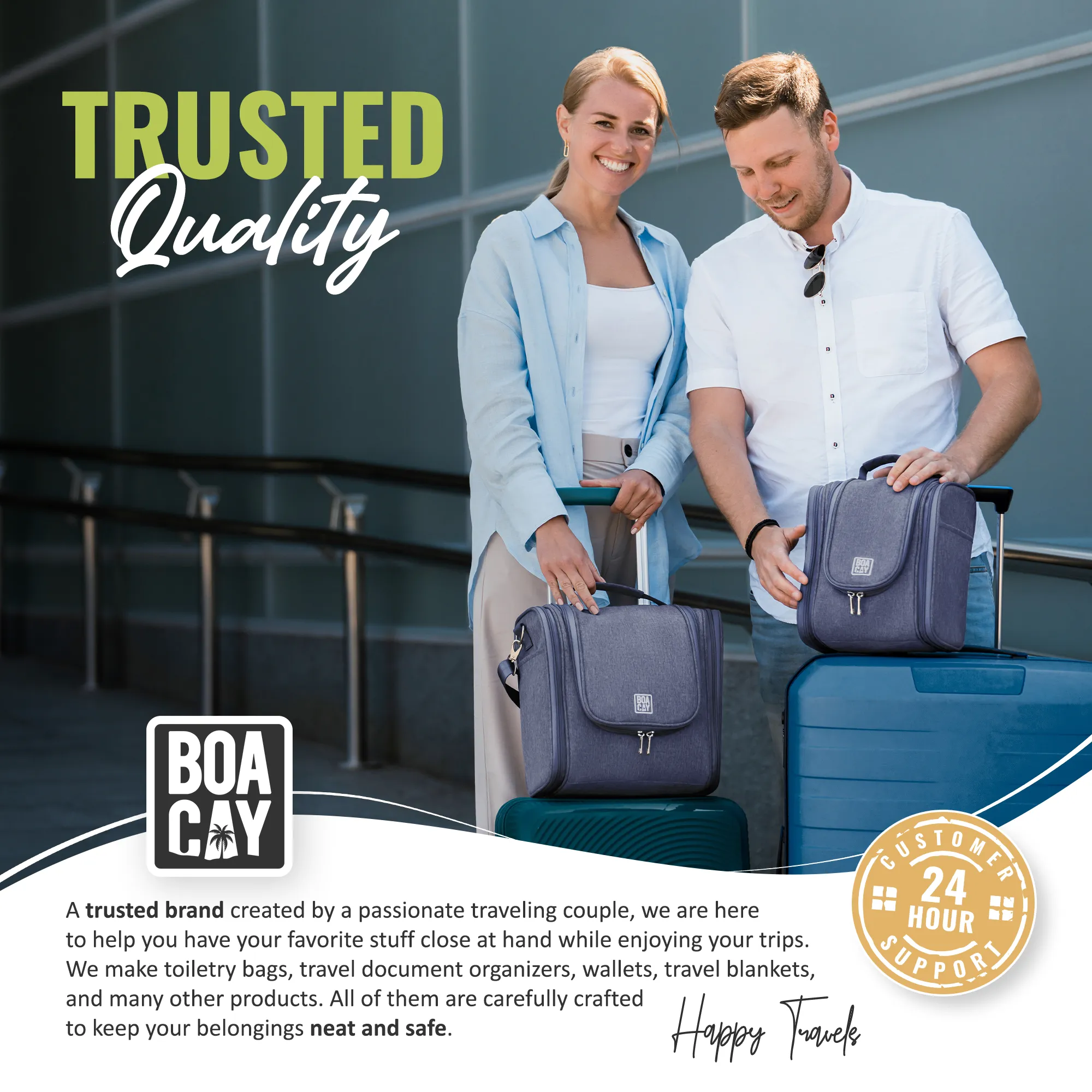 Extra-Large Collapsible Hanging Toiletry Bag - Violet Blue