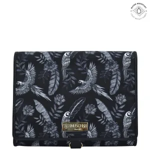 Fabric with Leather Trim Toiletry Case - 13001