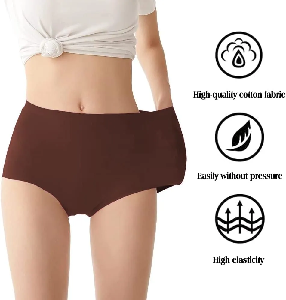 FallSweet No Show High Waist Briefs Underwear for Women Seamless Panties Multi Pack
