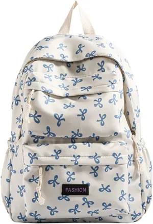 Fashion Print Preppy Small Clear Backpack for Child Versatile Travel Daypack for Schools, Commuting & Vacations