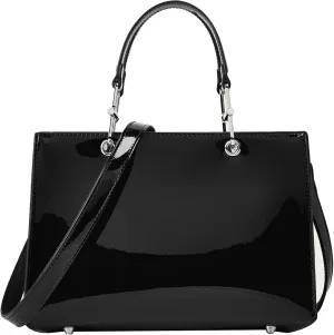 Fashion Women Patent Leather Platinum Handbag 2024 Elegant Commute Tote Bag Evening Events Daily Use