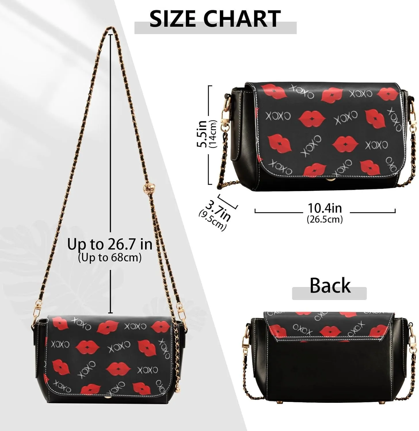 Festive Crossbody Handbag PU Leather Shoulder Bag Sturdy Travel Pouch Compact Chic Bag
