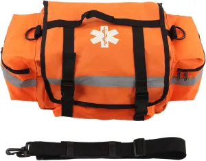 First Aid Filled Large Medic First Responder EMT Trauma Bag, Large EMT First Responder Trauma Medical Bag, Empty Medical Elite Trauma Bag, Trauma Bag Orange Portable Large