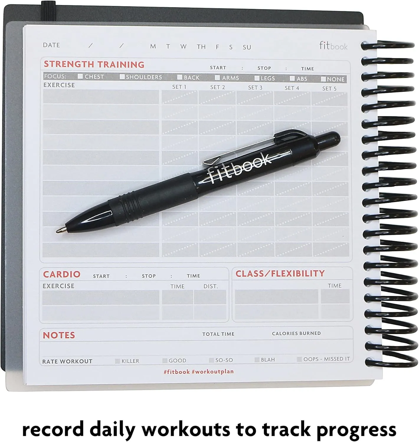 Fitlosophy Fitbook: 12 Week Fitness Journal and Planner for Workouts, Weight Loss and Exercise