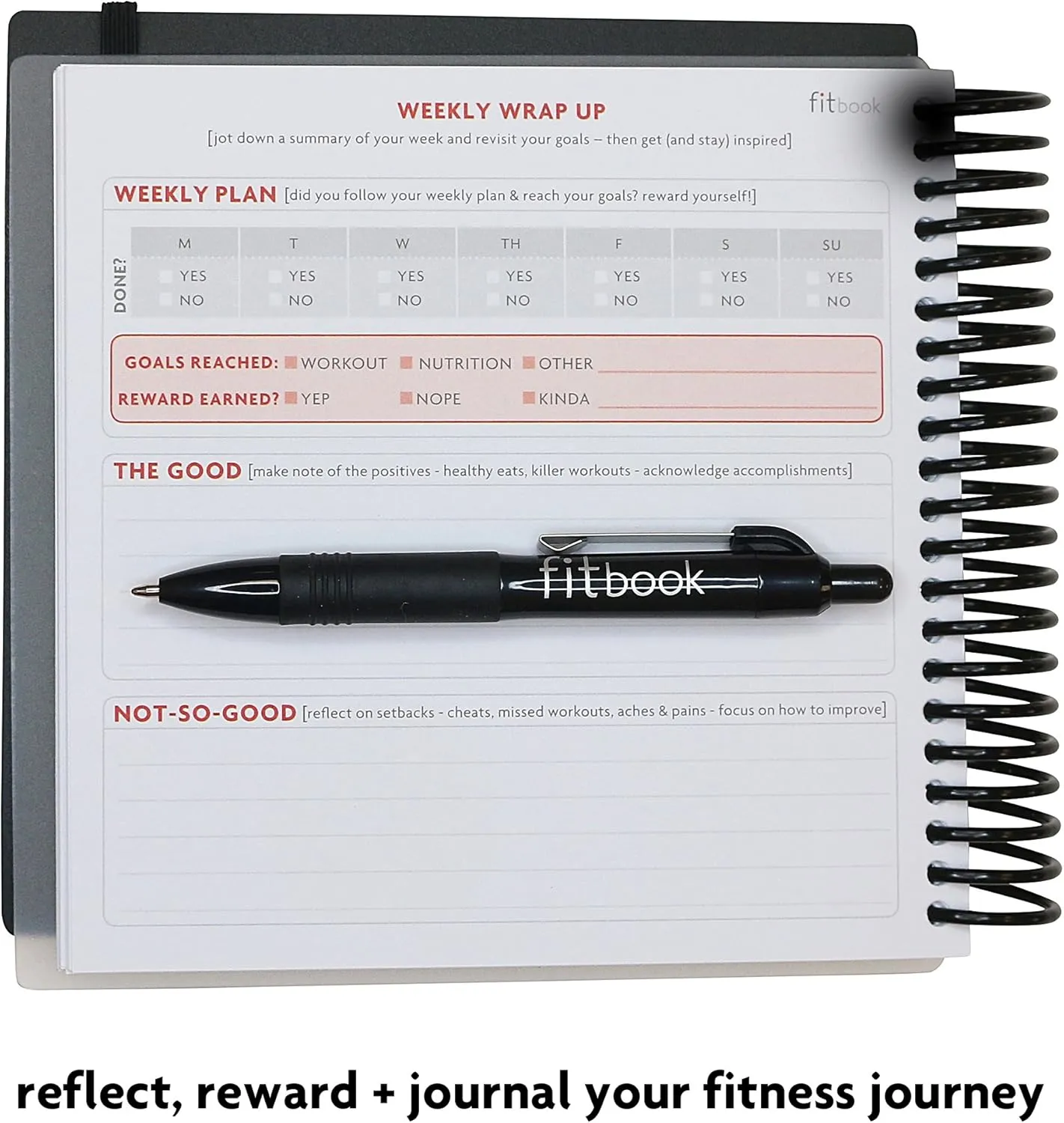 Fitlosophy Fitbook: 12 Week Fitness Journal and Planner for Workouts, Weight Loss and Exercise