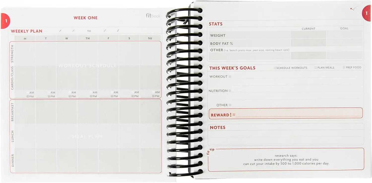 Fitlosophy Fitbook: 12 Week Fitness Journal and Planner for Workouts, Weight Loss and Exercise
