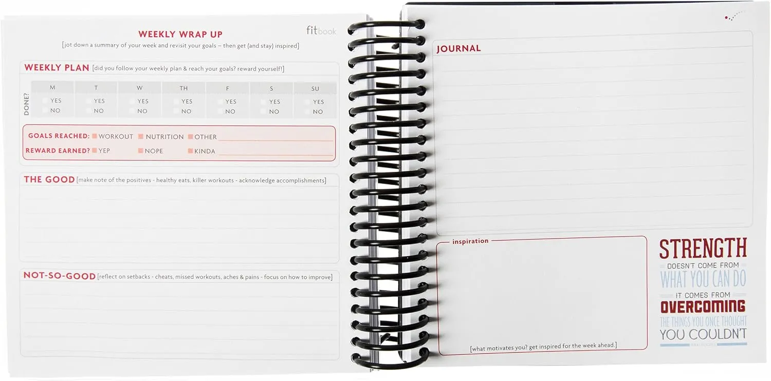 Fitlosophy Fitbook: 12 Week Fitness Journal and Planner for Workouts, Weight Loss and Exercise