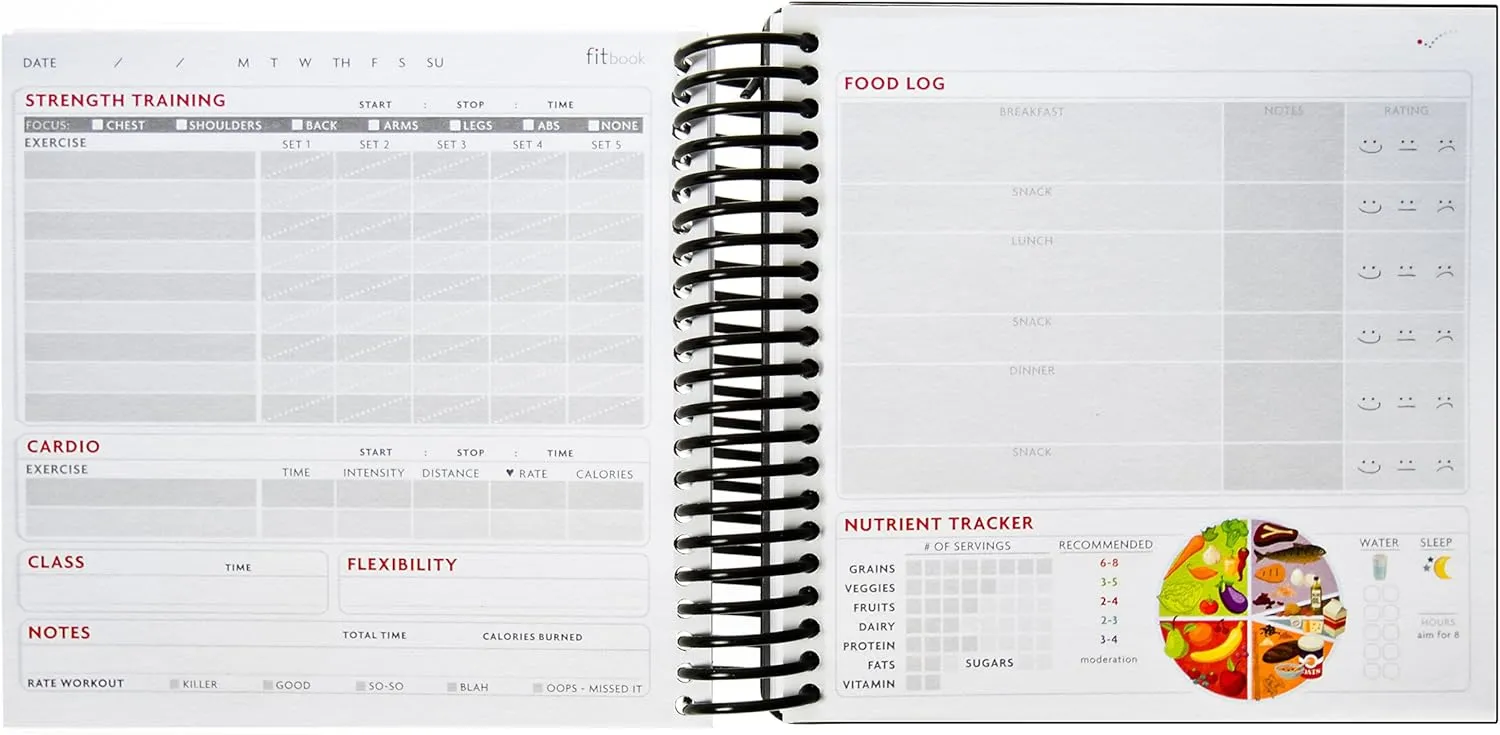 Fitlosophy Fitbook: 12 Week Fitness Journal and Planner for Workouts, Weight Loss and Exercise