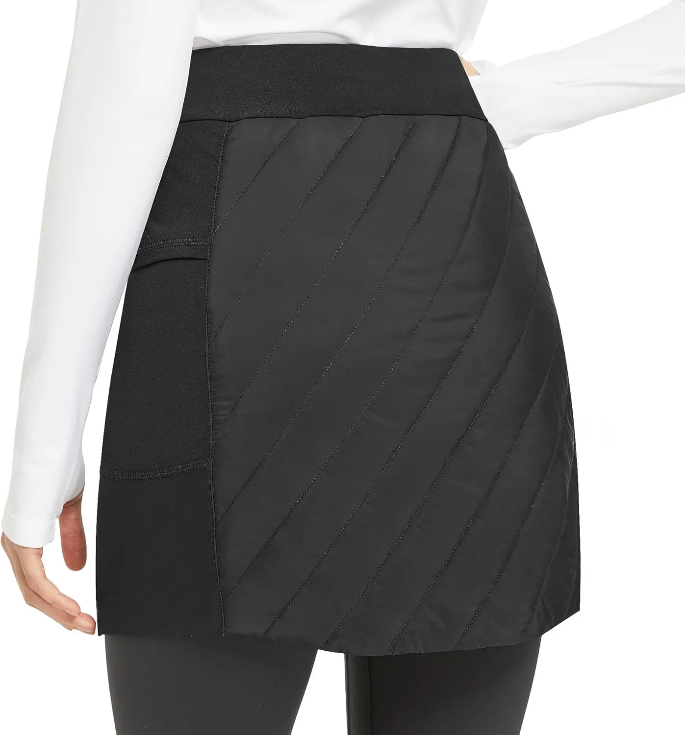 FitsT4 Sports Women's Puffer Skirts Lightweight Quilted Sport Skorts Insulated Warm Snow Skirts Hiking Running Golf