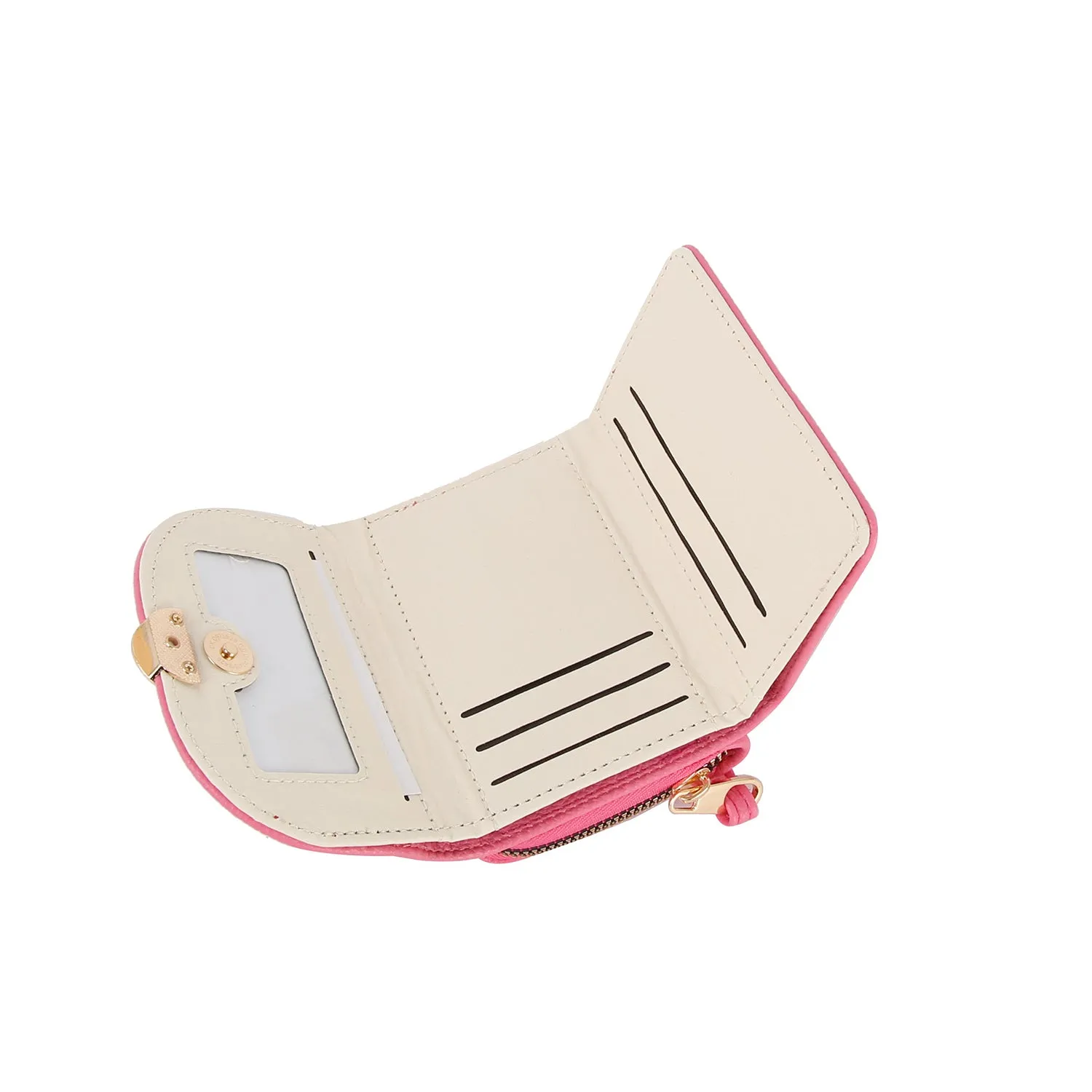 Flap snap closure half wallet