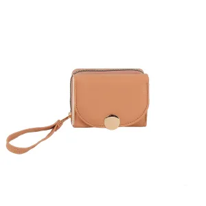 Flap snap closure half wallet