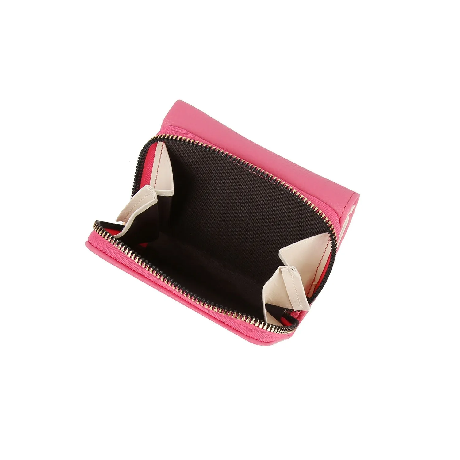 Flap snap closure half wallet