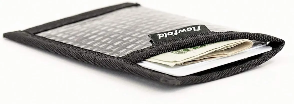 Flowfold Recycled Sailcloth Minimalist Card Holder Durable Slim Wallet Front Pocket Wallet, Card Holder Wallet Made in USA