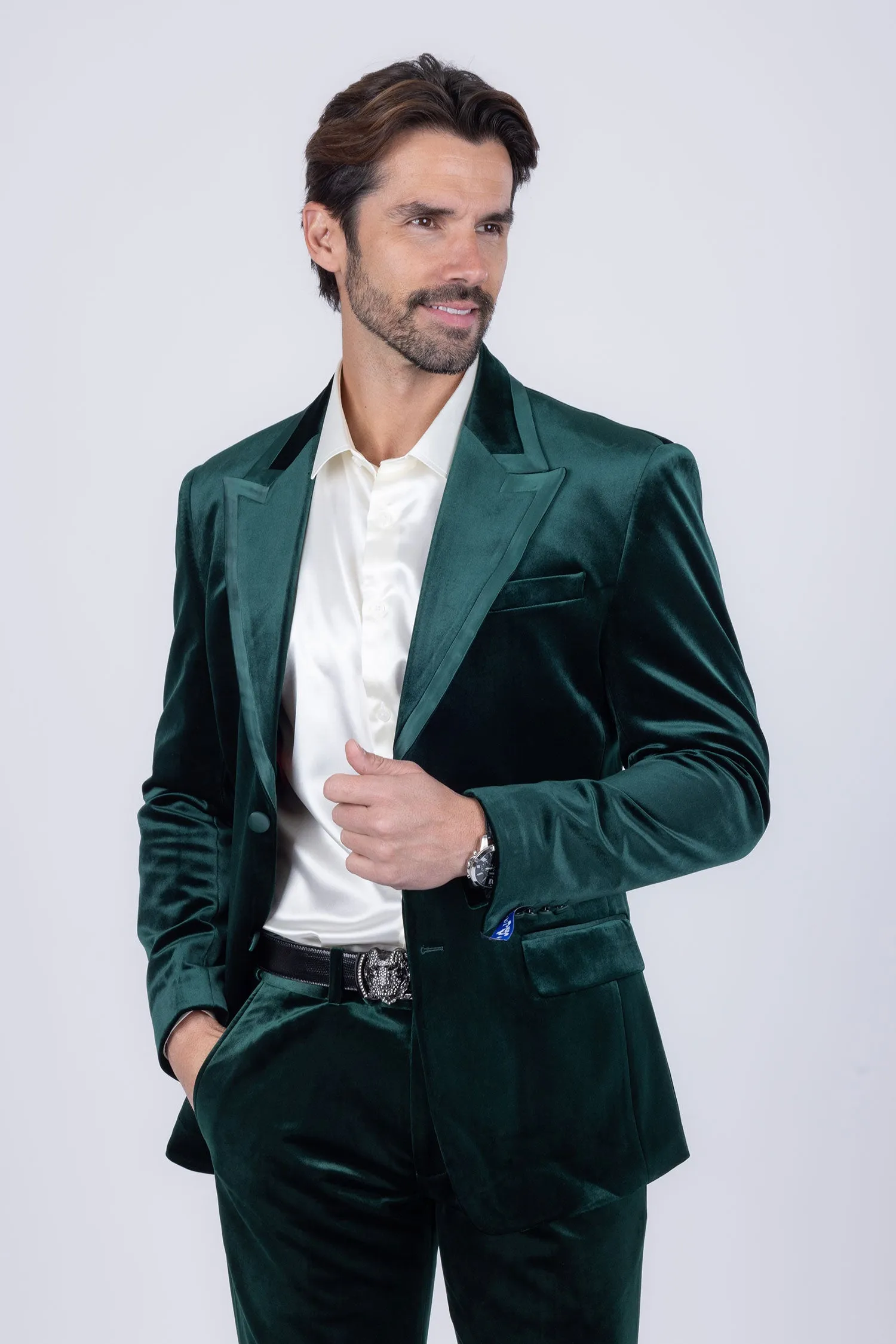 Fluffad Velvet Blazer