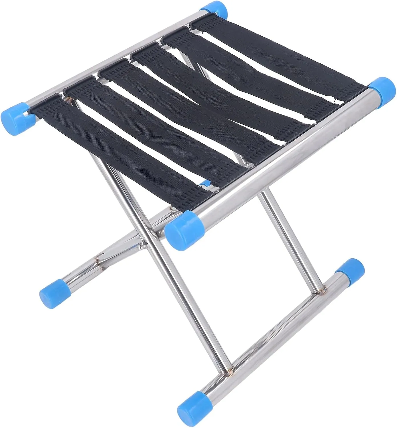 Folding Stool, Large Bearing Wide Application Stable Folding Camping Stool Seat for Beach (B)