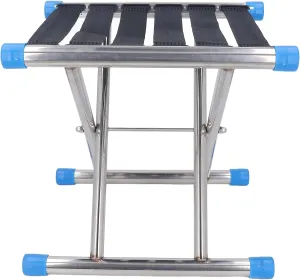 Folding Stool, Large Bearing Wide Application Stable Folding Camping Stool Seat for Beach (B)