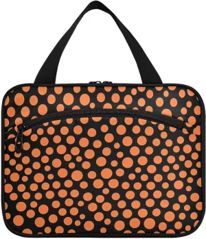 Fossa Coral Polka Dot hanging kit for travel with hook, designer portable makeup organizer bag for dad traveling bolso para maquillaje de mujer L