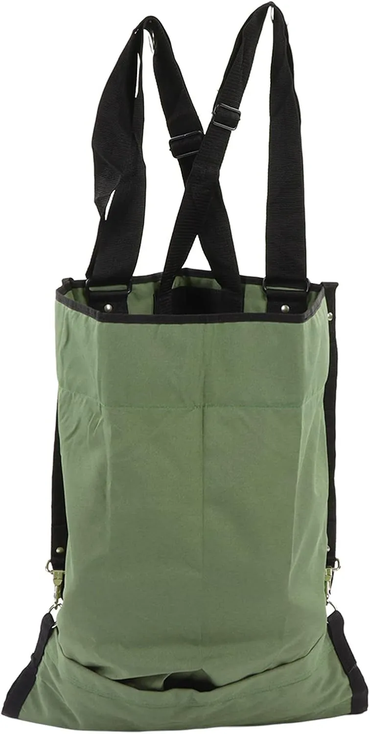 Fruit Picking Bag Large Harvesting And Gathering Bag Green Double Buckle 600D Oxford Cloth Harvest Fruit Vegetable Picking Bag Garden Apron for Outdoor Orchard Farm