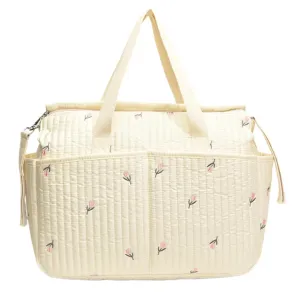 Functional Maternity Diaper Bag Storage Handbag Large Capacity with Beautiful Embroidery for Shopping and Family Outings
