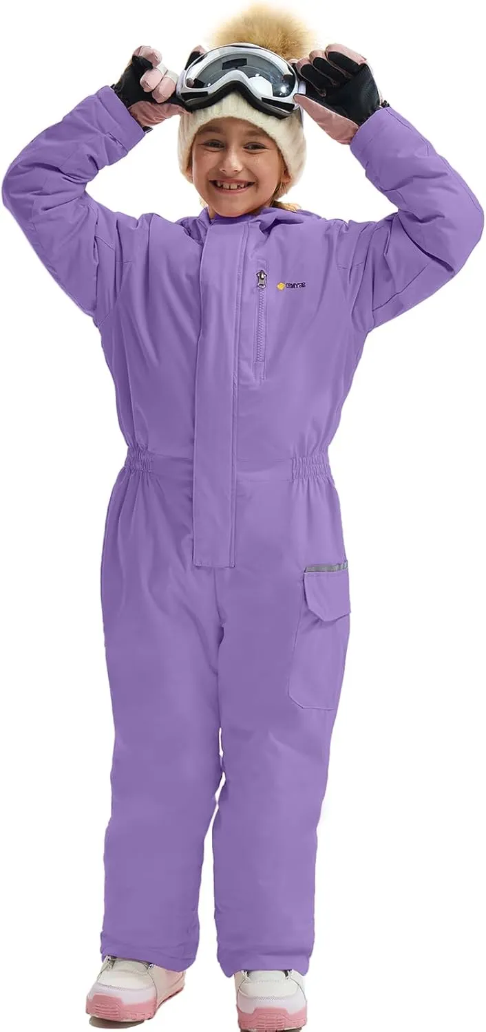 GEMYSE Kids One Pieces Ski Suits Jumpsuits Boys Girls' Winter Outdoor Snowboarding Waterproof Snowsuits