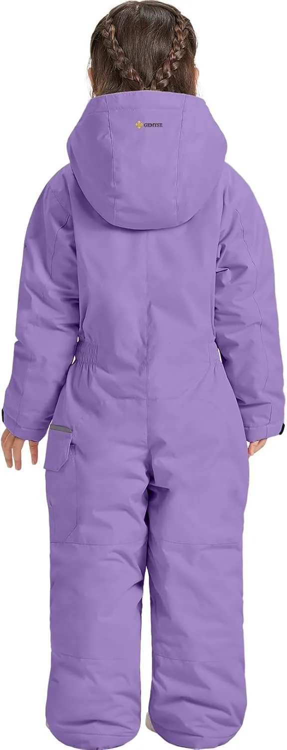 GEMYSE Kids One Pieces Ski Suits Jumpsuits Boys Girls' Winter Outdoor Snowboarding Waterproof Snowsuits