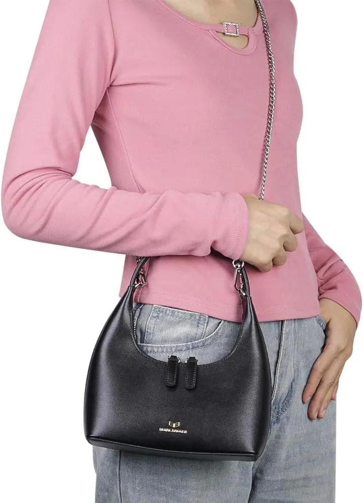 Genuine Leather Small Handbags for Women Fashion Casual Chain Shoulder Crossbody Bag 2600