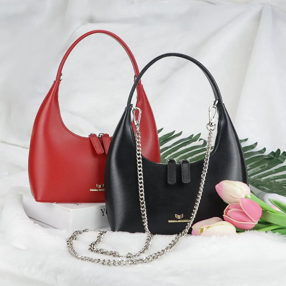 Genuine Leather Small Handbags for Women Fashion Casual Chain Shoulder Crossbody Bag 2600