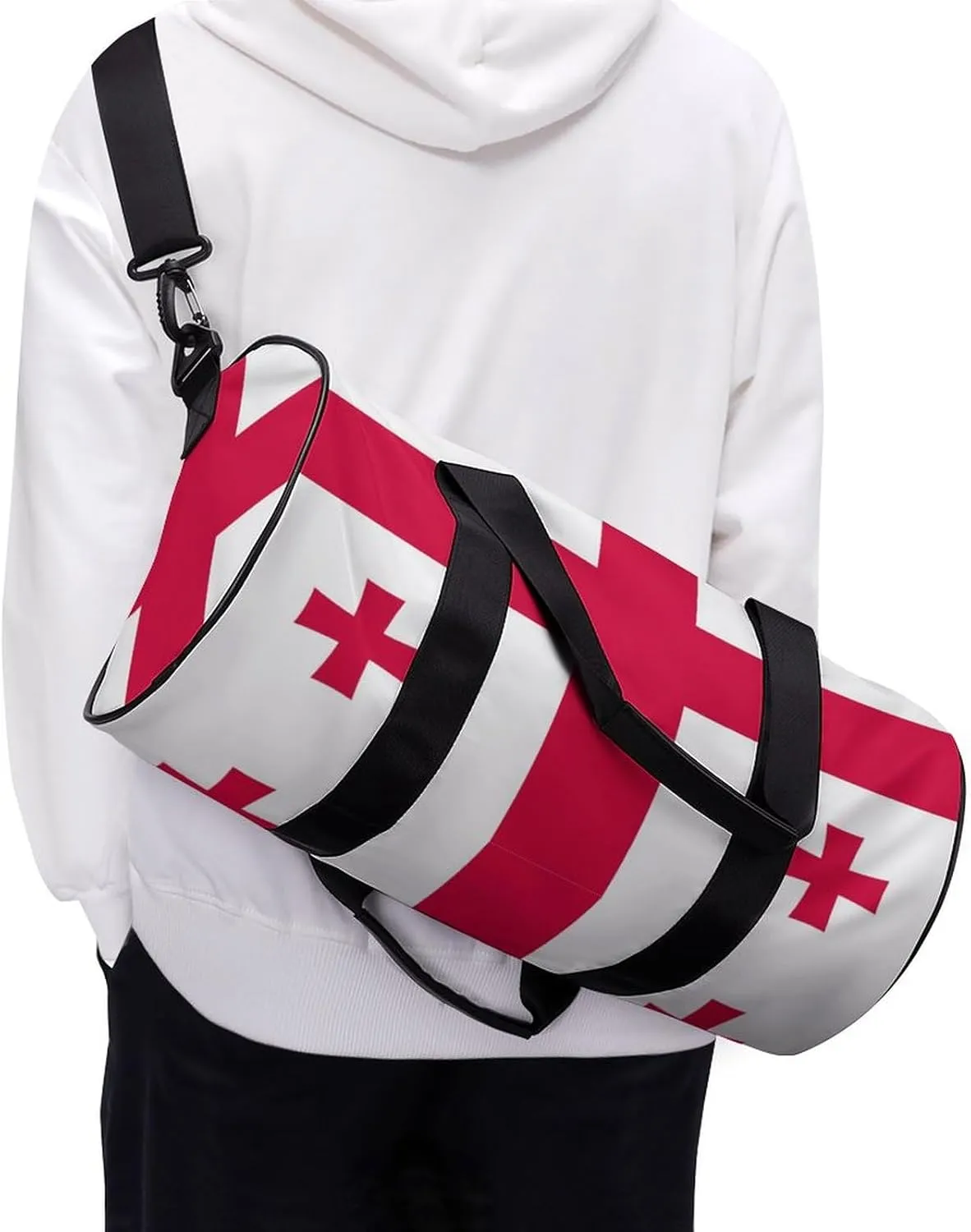 Georgia Flag Gym Bag with Wet Pocket Travel Duffel for Boys Girls Weekender Overnight