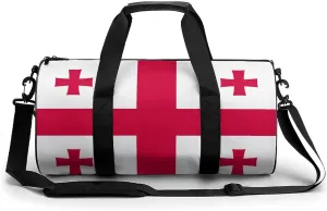 Georgia Flag Gym Bag with Wet Pocket Travel Duffel for Boys Girls Weekender Overnight