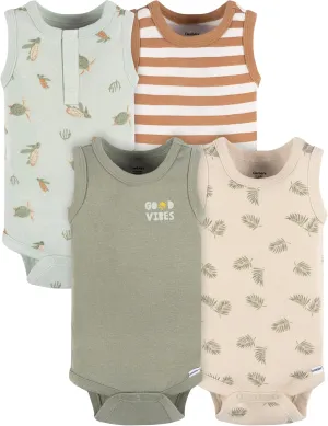 Gerber Baby Boys' Multi-pack Sleeveless Onesies Bodysuit