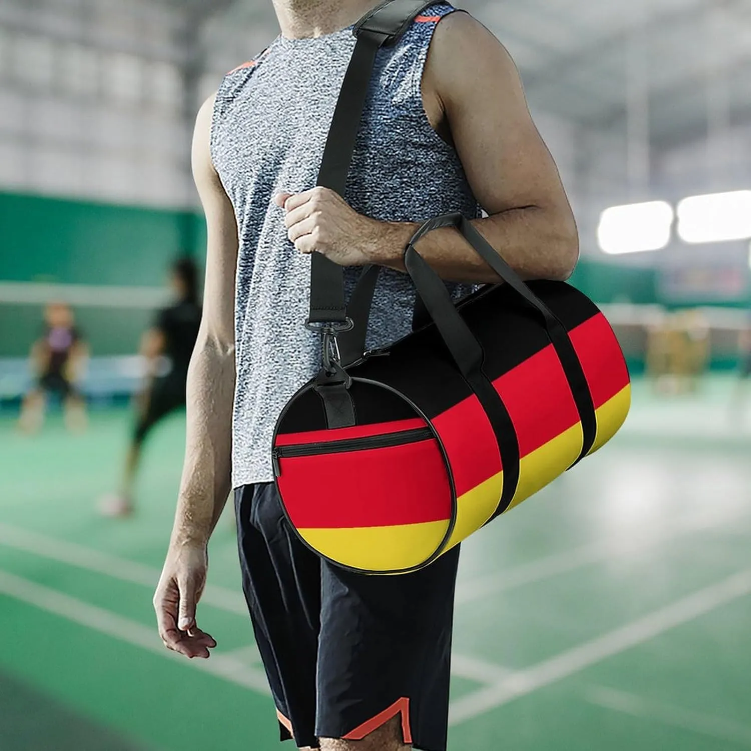 Germany Flag Gym Bag with Wet Pocket Travel Duffel for Boys Girls Weekender Overnight