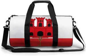Gibraltar Flag Waterproof Gym Bag for Travel Dry Wet Separation for Beach Yoga Weekender