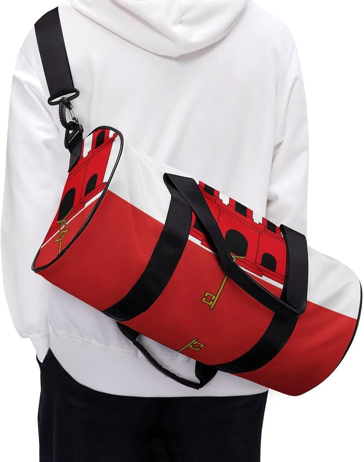 Gibraltar Flag Waterproof Gym Bag for Travel Dry Wet Separation for Beach Yoga Weekender