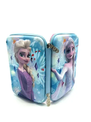 Girls Pencil Case 3D Frozen Style Multi functional Pouch Large Capacity