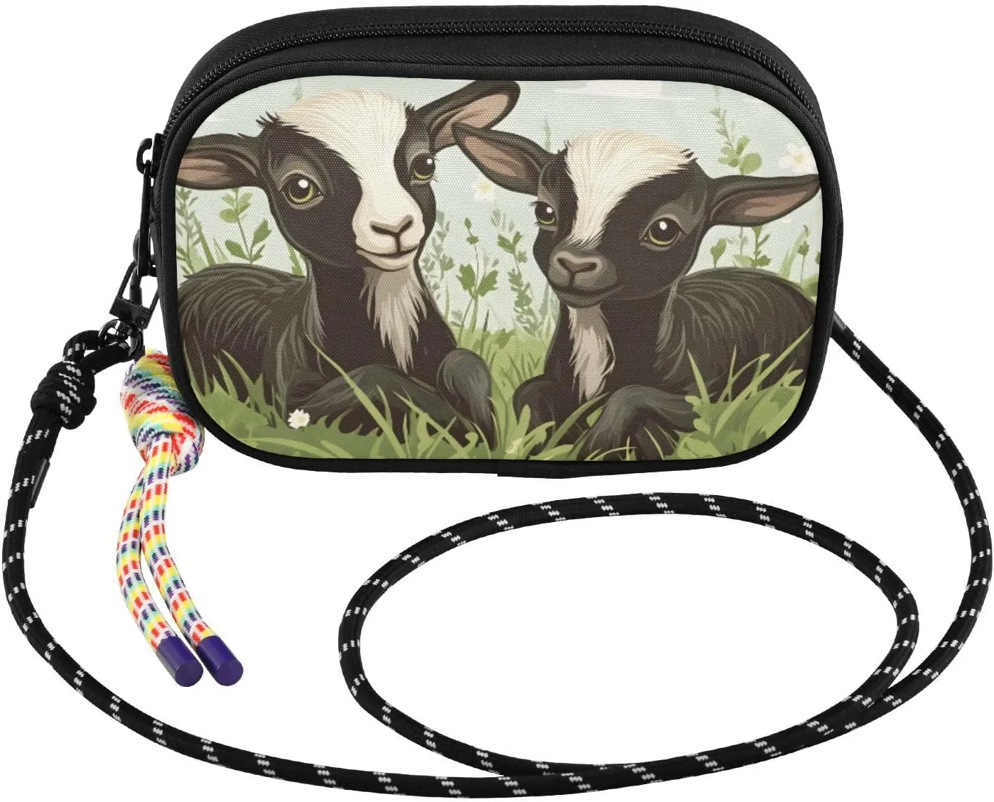 Goats Grassland Cute Small Crossbody Bags for Women Cell Phone Purses Women's Shoulder Handbag Wallet Purse
