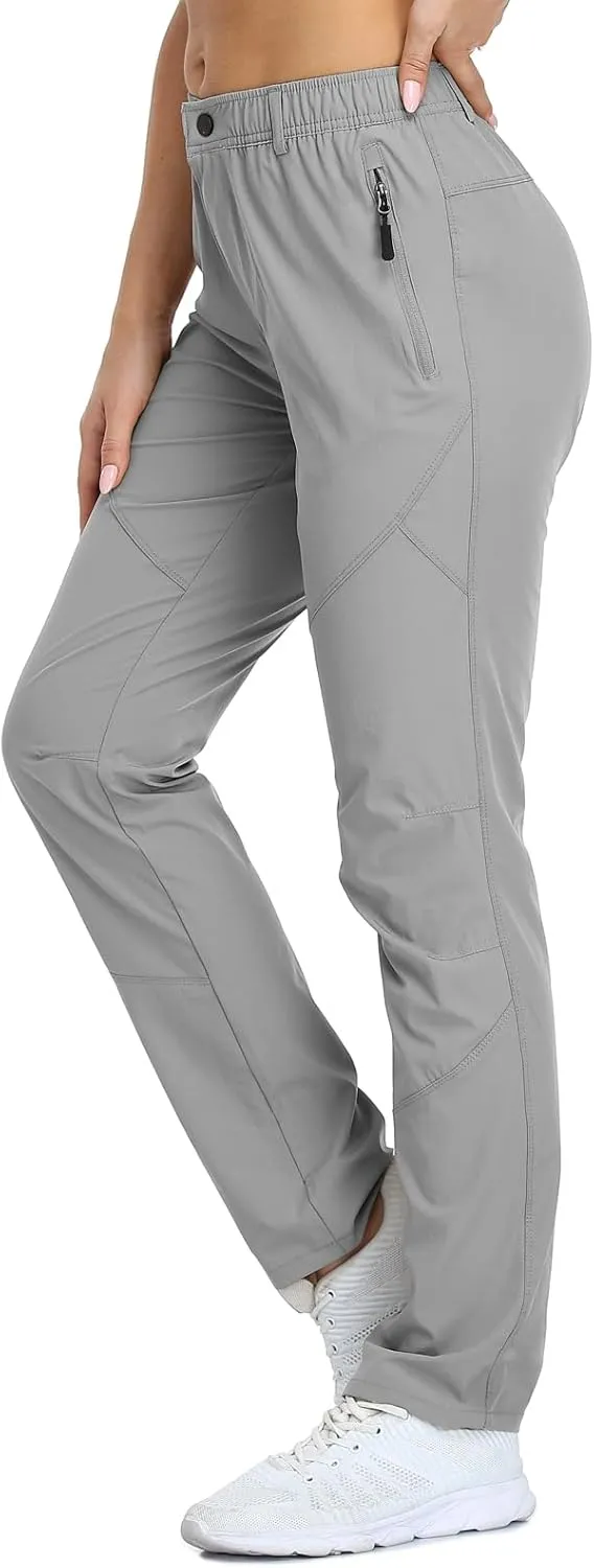 Golf Pants Women 27''/29''/31'' Lightweight Travel Pants for Ladies Quick Dry Nylon Outdoor Hiking Slacks