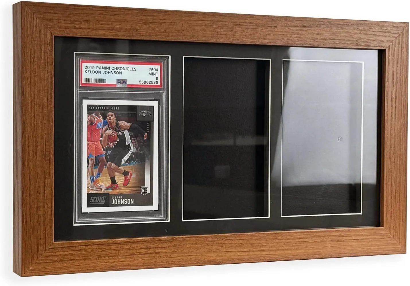 Graded Card Display Frame–Compatible with PSA, CGC, and TAG Slabs–Wall-Mount Trading Card Display Case for Sports Cards, Pokémon, and MTG (3 Slabs)