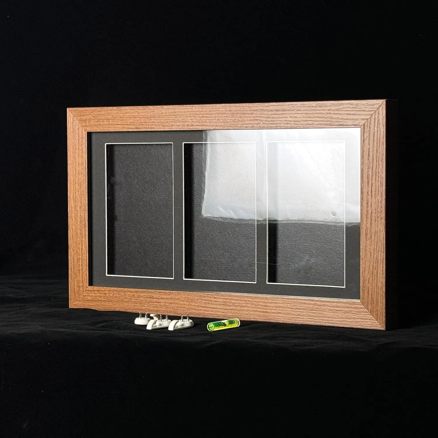 Graded Card Display Frame–Compatible with PSA, CGC, and TAG Slabs–Wall-Mount Trading Card Display Case for Sports Cards, Pokémon, and MTG (3 Slabs)