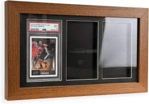 Graded Card Display Frame–Compatible with PSA, CGC, and TAG Slabs–Wall-Mount Trading Card Display Case for Sports Cards, Pokémon, and MTG (3 Slabs)
