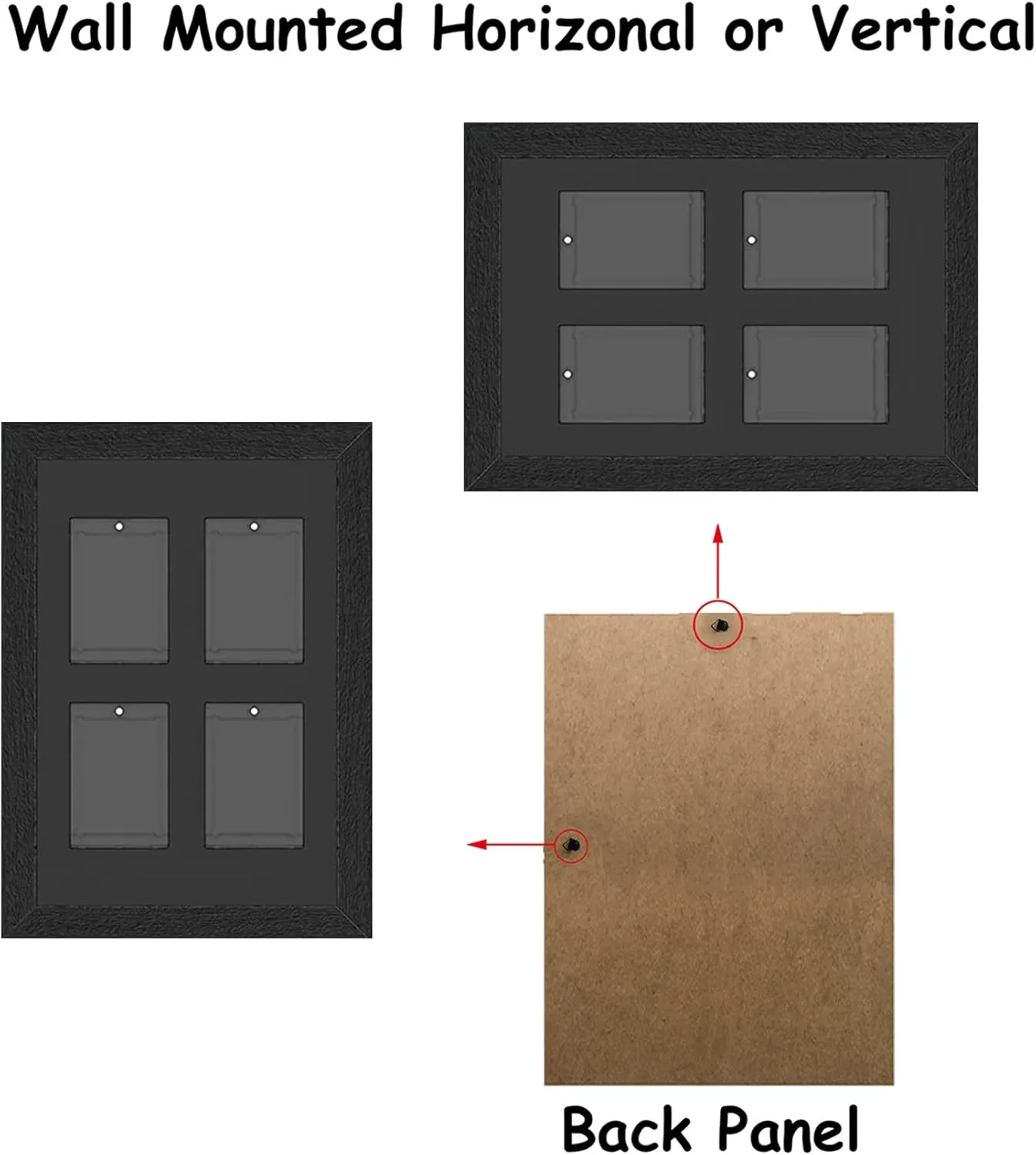 Graded Card Display Frame–Compatible with PSA, CGC, and TAG Slabs–Wall-Mount Trading Card Display Case for Sports Cards, Pokémon, and MTG