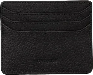 grande 3633 Genuine Leather Card Holder For Women and Men Super Slim Minimalist Small Snap Wallet (Black)