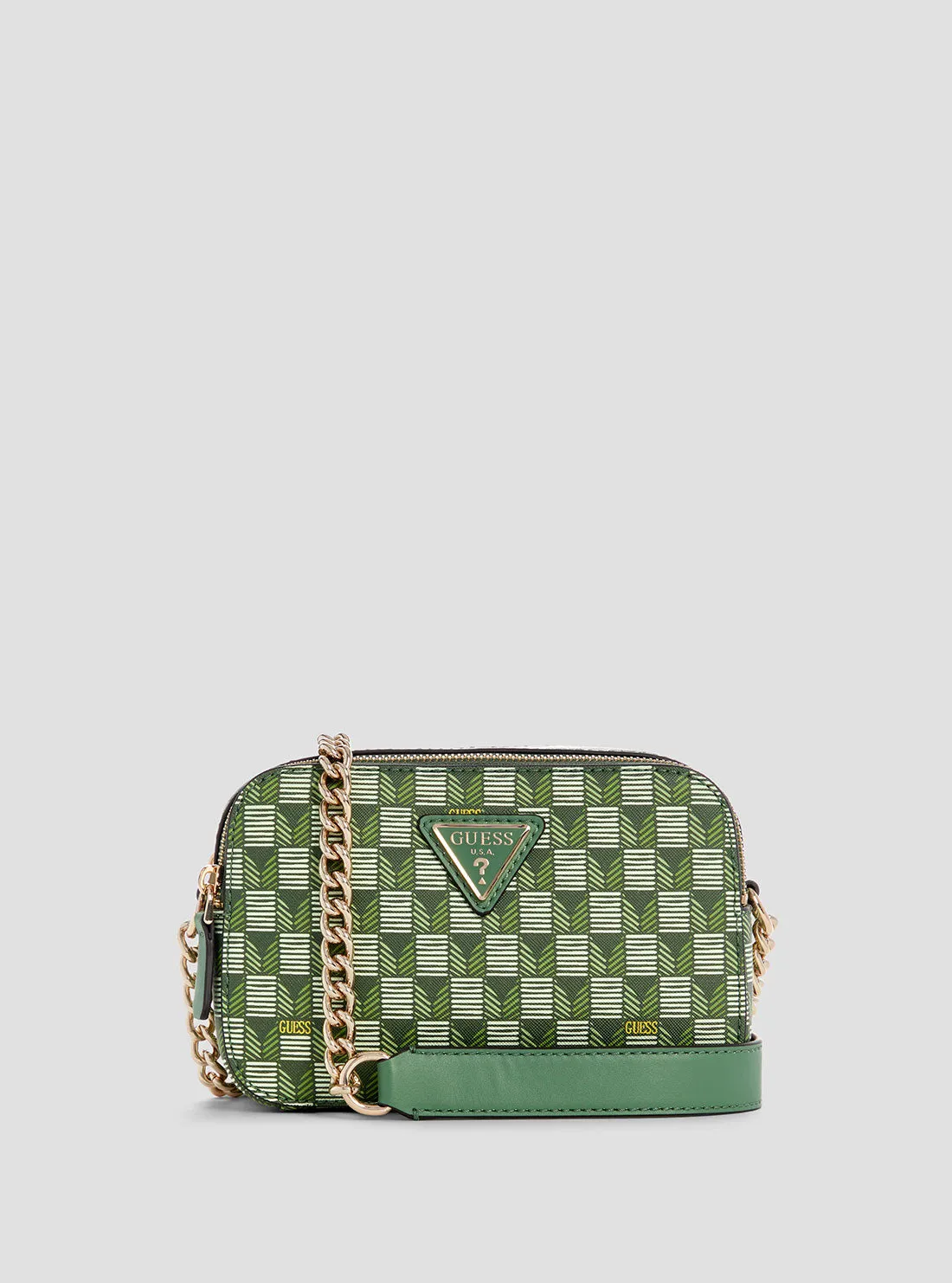 Green Logo G Wave Crossbody Camera Bag