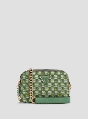 Green Logo G Wave Crossbody Camera Bag