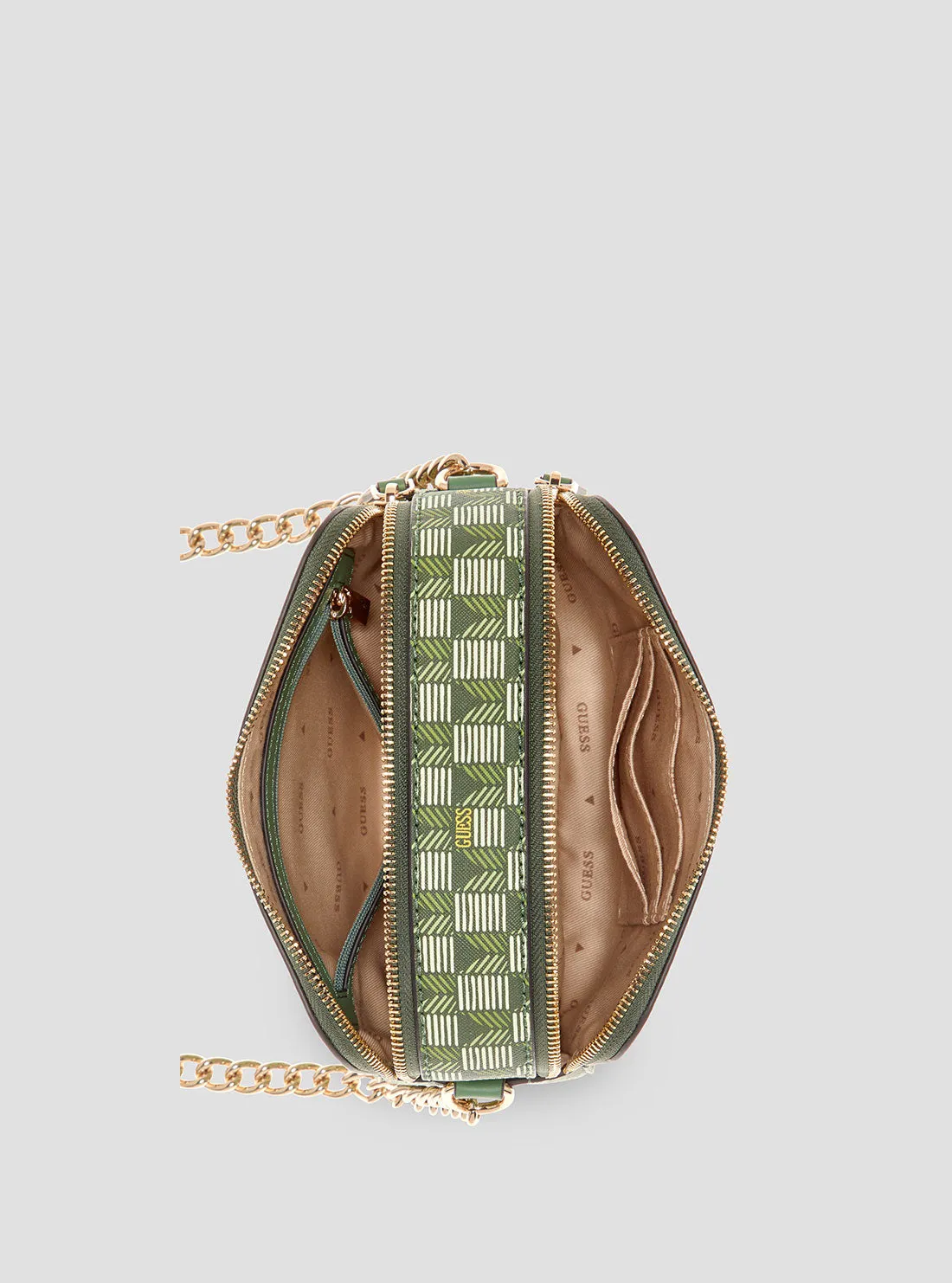 Green Logo G Wave Crossbody Camera Bag